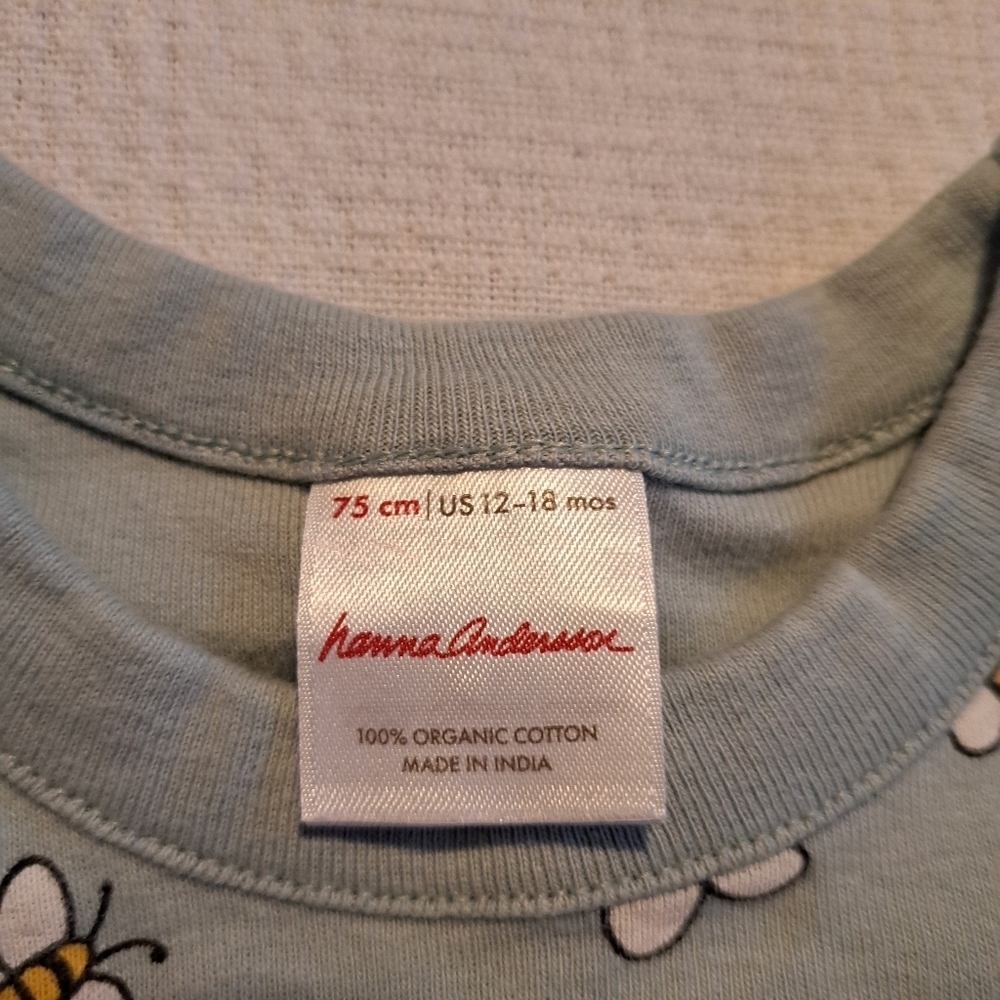 Hanna Andersson boys size 75 or 12-18 months bumble bee shorts romper - Picture 2 of 4
